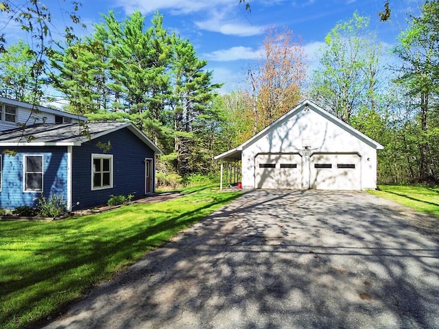 16 Libby Hill Rd, Gardiner, ME 04345 - detached garage with asphalt driveway