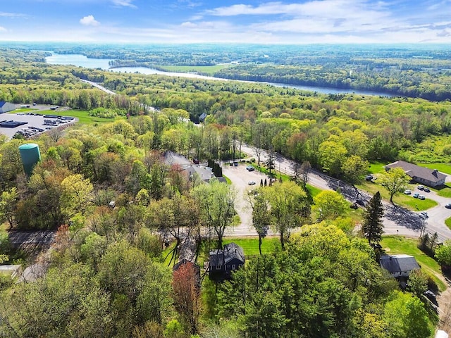 16 Libby Hill Rd, Gardiner, ME 04345 - bird's eye view of a nearby body of water and a heavily wooded area