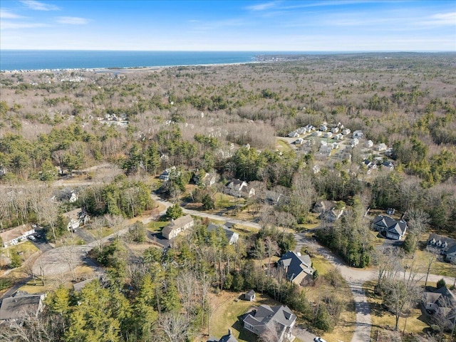 aerial view with a forest view