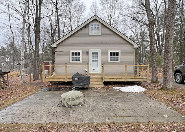 25 Garland Rd, Casco, ME 04015 - view of front of house featuring a deck