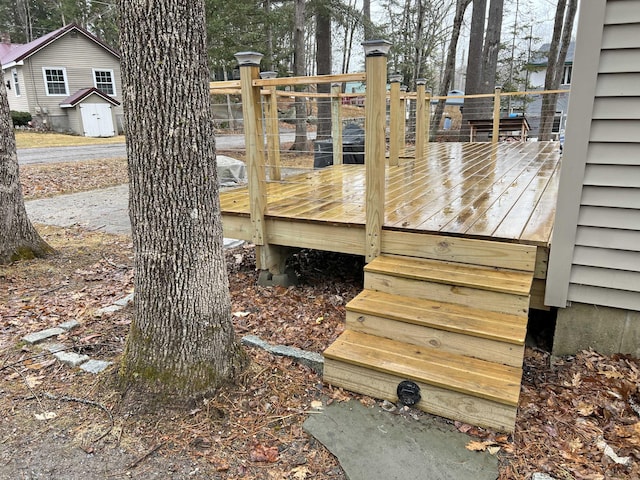 25 Garland Rd, Casco, ME 04015 - view of wooden terrace