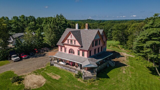 1135 E Pittston Rd, Pittston, ME 04345 - aerial view with a view of trees