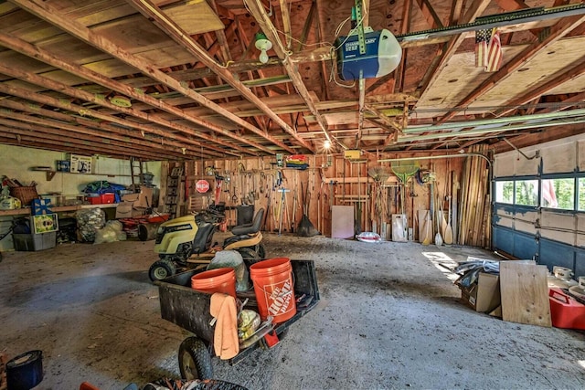 miscellaneous room featuring a garage