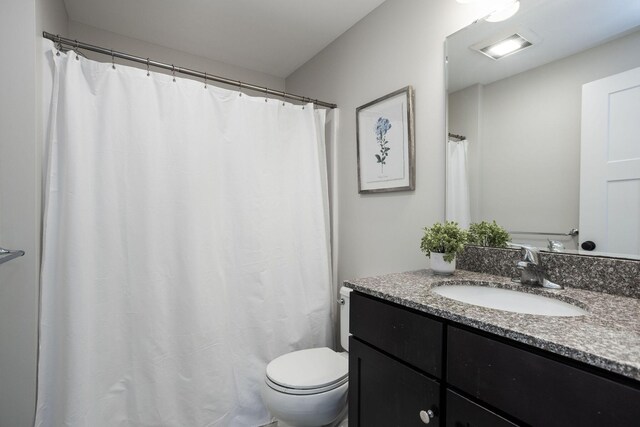 full bath with toilet and vanity