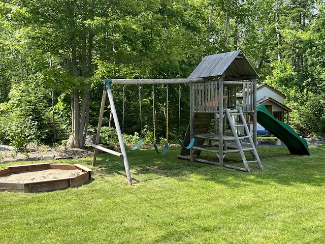 38 Dunston Dr, Glenburn, ME 04401 - view of play area featuring a yard