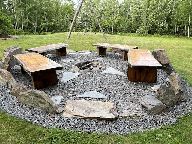 38 Dunston Dr, Glenburn, ME 04401 - view of grassy yard featuring a view of trees