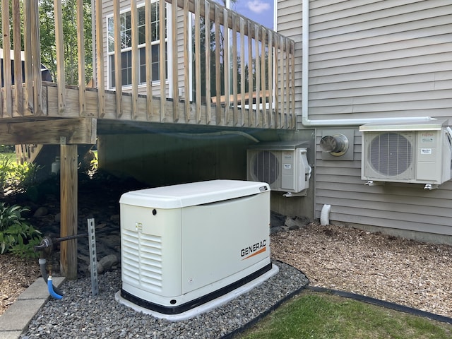 38 Dunston Dr, Glenburn, ME 04401 - exterior view of a power unit and an ac unit