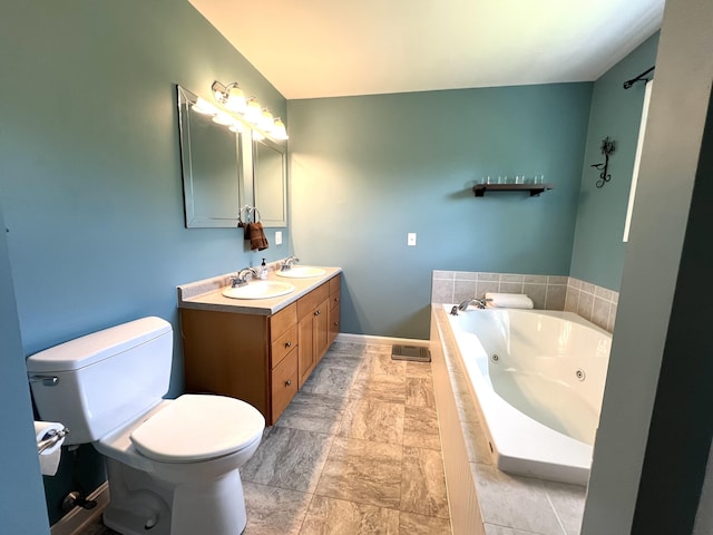 38 Dunston Dr, Glenburn, ME 04401 - full bath with a jetted tub and double vanity
