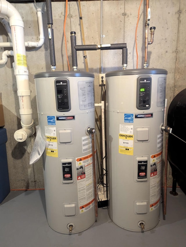 38 Dunston Dr, Glenburn, ME 04401 - utility room featuring water heater and heating fuel
