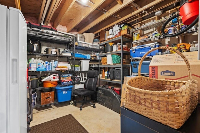 view of storage area