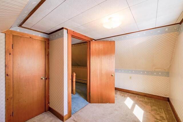 88 Snowball Hill Rd, Bristol, ME 04554 - bonus room with carpet floors, baseboards, and wallpapered walls