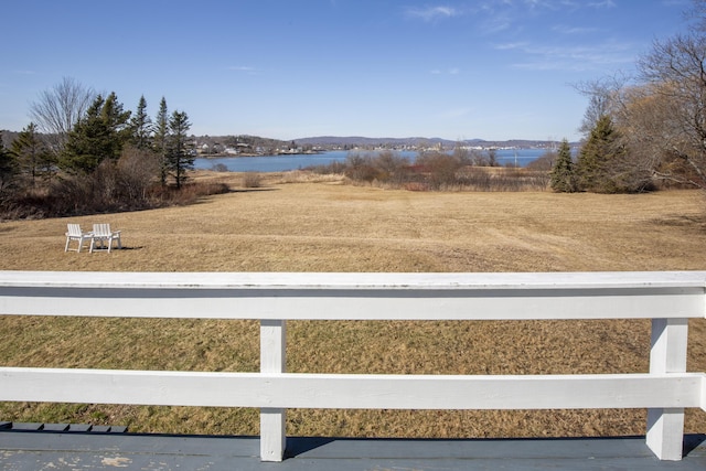 108 N Shore Dr, Owls Head, ME 04854 - view of yard featuring a water view