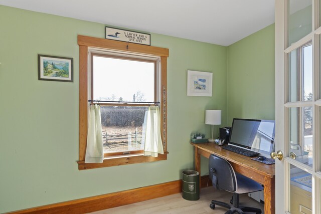 108 N Shore Dr, Owls Head, ME 04854 - office space featuring baseboards and wood finished floors
