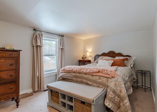 345 Songo Pond Rd, Bethel, ME 04217 - bedroom featuring baseboards and light carpet