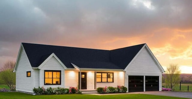 TBD Ridge Ter Lot 1, North Berwick, ME 03906 - modern farmhouse style home featuring a yard, driveway, and a garage