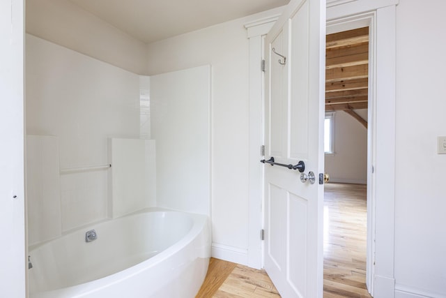 185 Bowmans Landing Rd, Georgetown, ME 04548 - full bath with wood finished floors and shower / bathtub combination