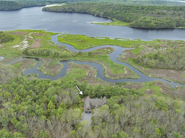 185 Bowmans Landing Rd, Georgetown, ME 04548 - aerial view of property's location featuring a forest and a nearby body of water