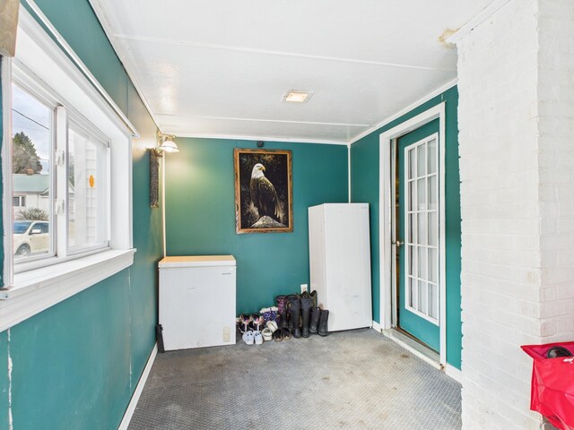45 Crosby Ave, Caribou, ME 04736 - interior space featuring crown molding, carpet floors, and baseboards