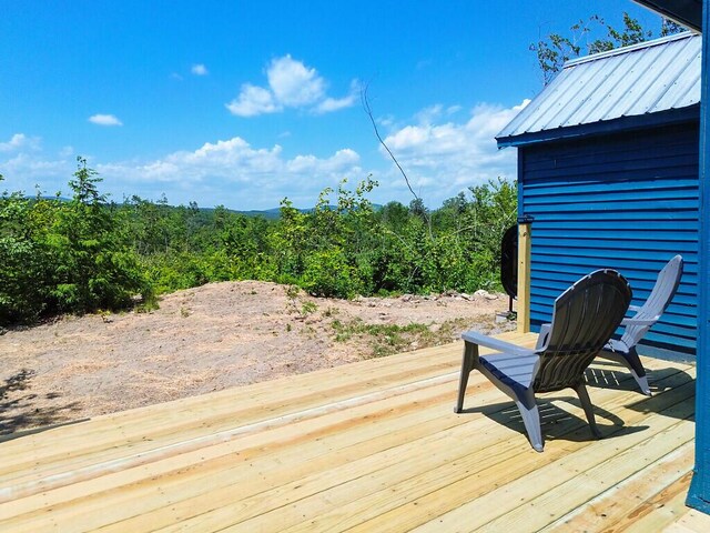 55 Emery Rd, Starks, ME 04911 - view of wooden deck