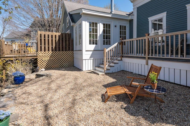 155 Pepperrell Rd, Kittery, ME 03905 - rear view of property featuring a shingled roof and a wooden deck