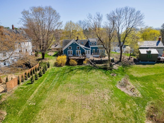 155 Pepperrell Rd, Kittery, ME 03905 - rear view of house with a lawn and a wooden deck