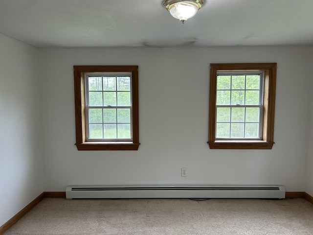 142 Abbott Rd, Albion, ME 04910 - unfurnished room featuring healthy amount of natural light, baseboard heating, baseboards, and carpet