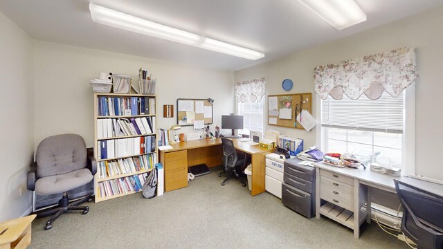 view of home office