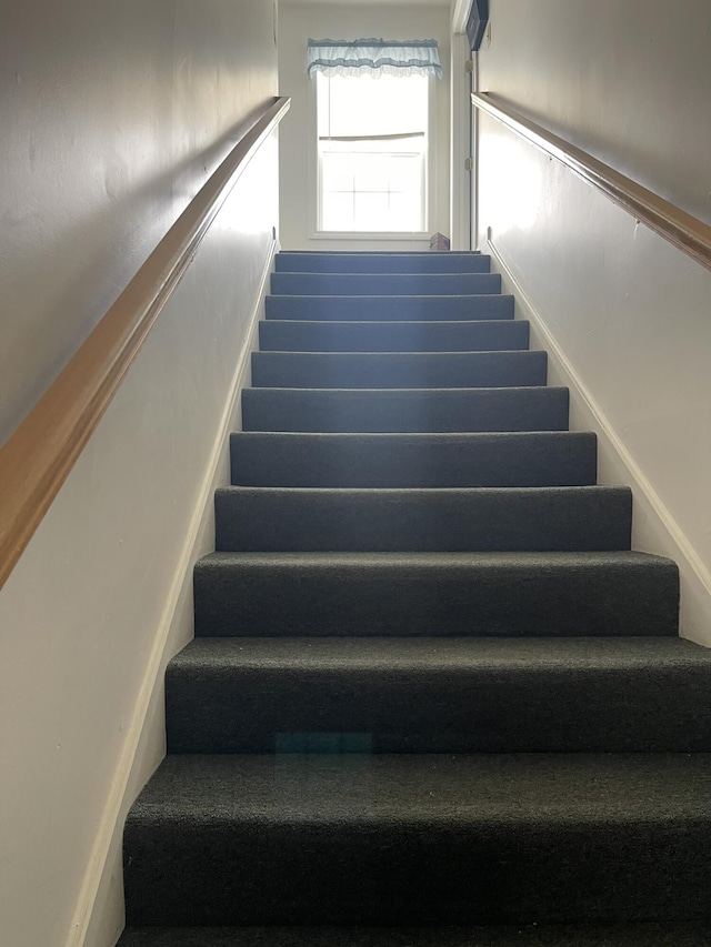 view of stairway
