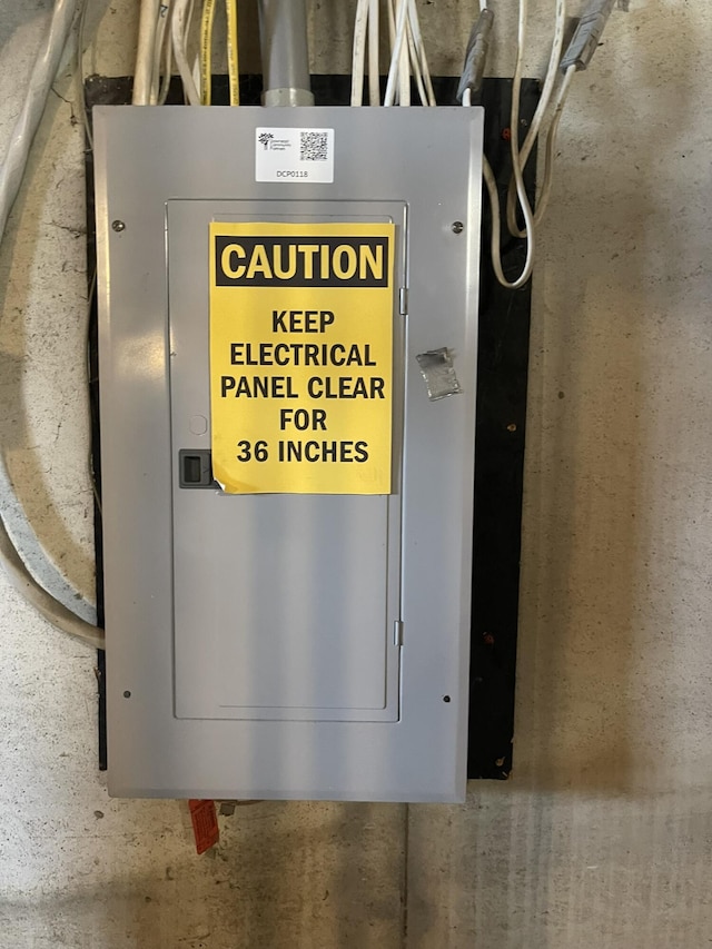 interior details with electric panel