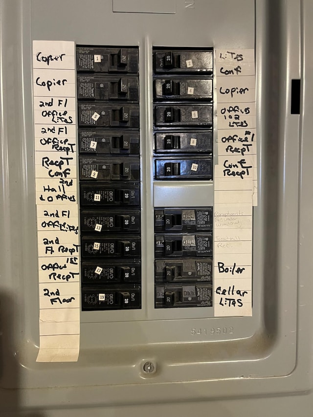 utility room featuring electric panel