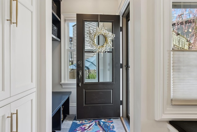 mudroom with plenty of natural light