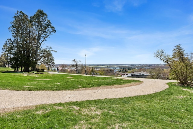 surrounding community featuring a lawn