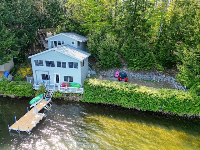 4 Tabert Ln, Belgrade, ME 04917 - view of subject property with a large body of water