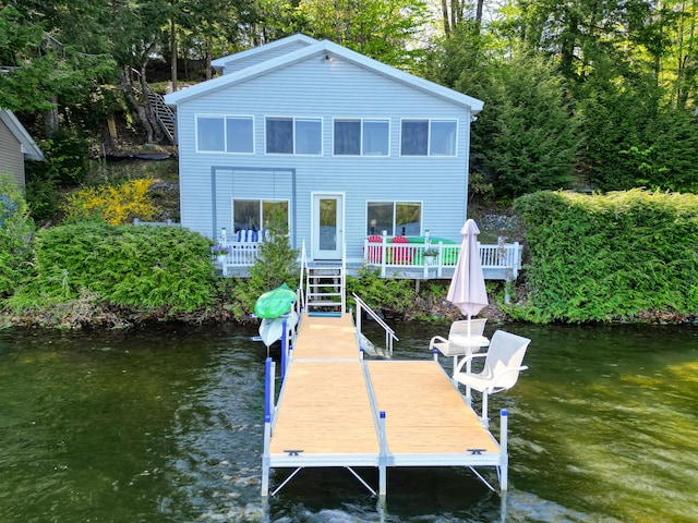 4 Tabert Ln, Belgrade, ME 04917 - dock area featuring a water view