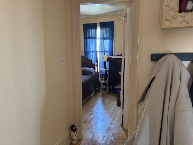 6 Spring St, Waterville, ME 04901 - hall with light wood-style floors and crown molding