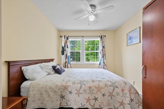 22 Ocean Park Rd Unit 136, Saco, ME 04072 - bedroom with a textured ceiling and ceiling fan