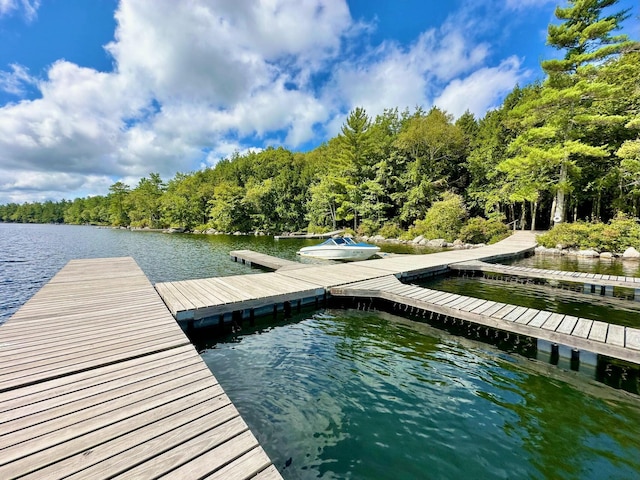 52 Main Rd, Chesterville, ME 04938 - dock with a water view and a forest view