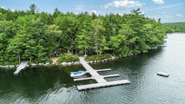 52 Main Rd, Chesterville, ME 04938 - dock area with a water view and a wooded view