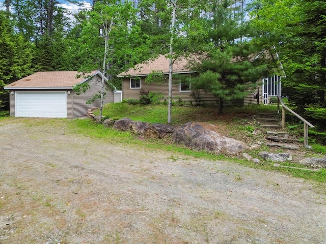 52 Main Rd, Chesterville, ME 04938 - view of yard featuring an outdoor structure and a garage