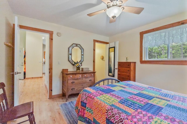52 Main Rd, Chesterville, ME 04938 - bedroom featuring light wood-style floors and ceiling fan