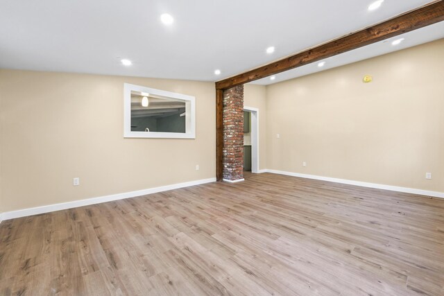 2 Mountain View Ln, Readfield, ME 04355 - basement featuring baseboards, recessed lighting, and light wood finished floors