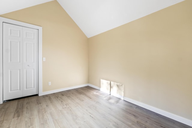 2 Mountain View Ln, Readfield, ME 04355 - interior space featuring baseboards, wood finished floors, and vaulted ceiling