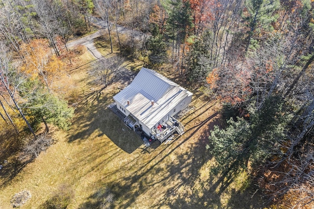 2 Mountain View Ln, Readfield, ME 04355 - birds eye view of property featuring a wooded view