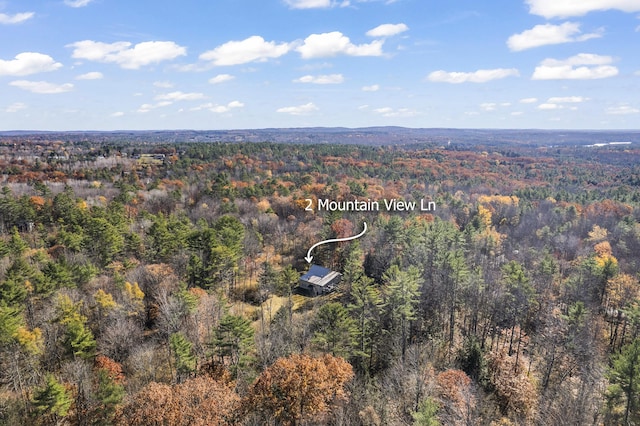2 Mountain View Ln, Readfield, ME 04355 - birds eye view of property featuring a forest view