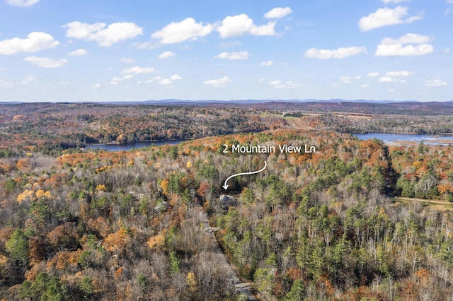 2 Mountain View Ln, Readfield, ME 04355 - aerial view featuring a water view and a view of trees