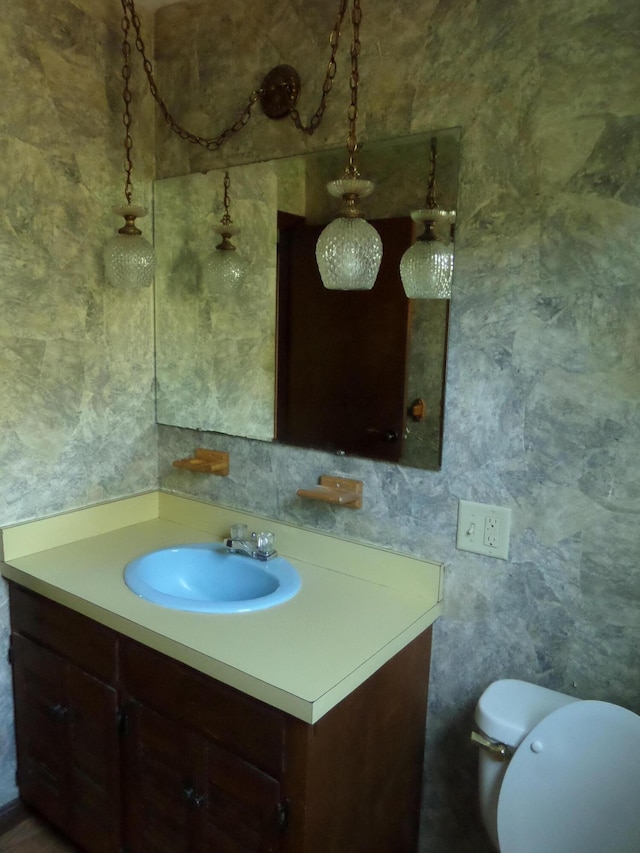 365 Country Club 3rd Rd, Sanford, ME 04073 - half bath with vanity, toilet, and tile walls