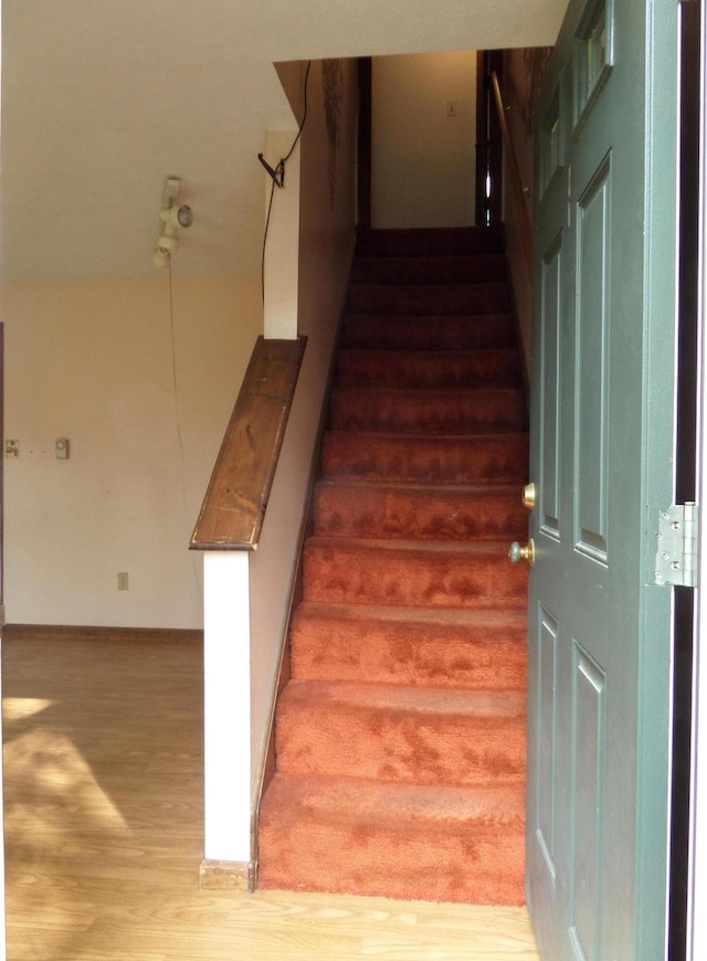 365 Country Club 3rd Rd, Sanford, ME 04073 - stairs with wood finished floors and baseboards