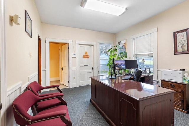 86 Western Ave, Augusta, ME 04330 - home office featuring dark carpet