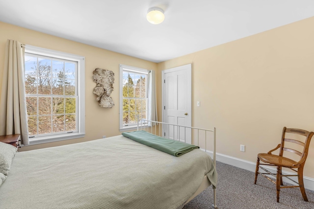 bedroom featuring baseboards and carpet flooring