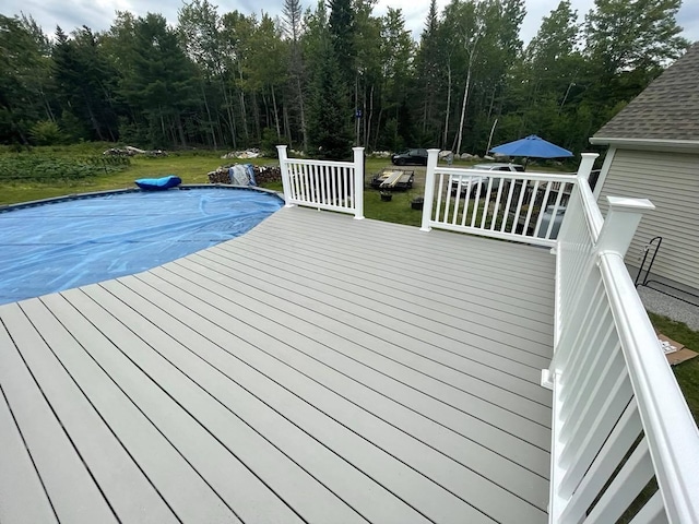 exterior space featuring a yard and a deck